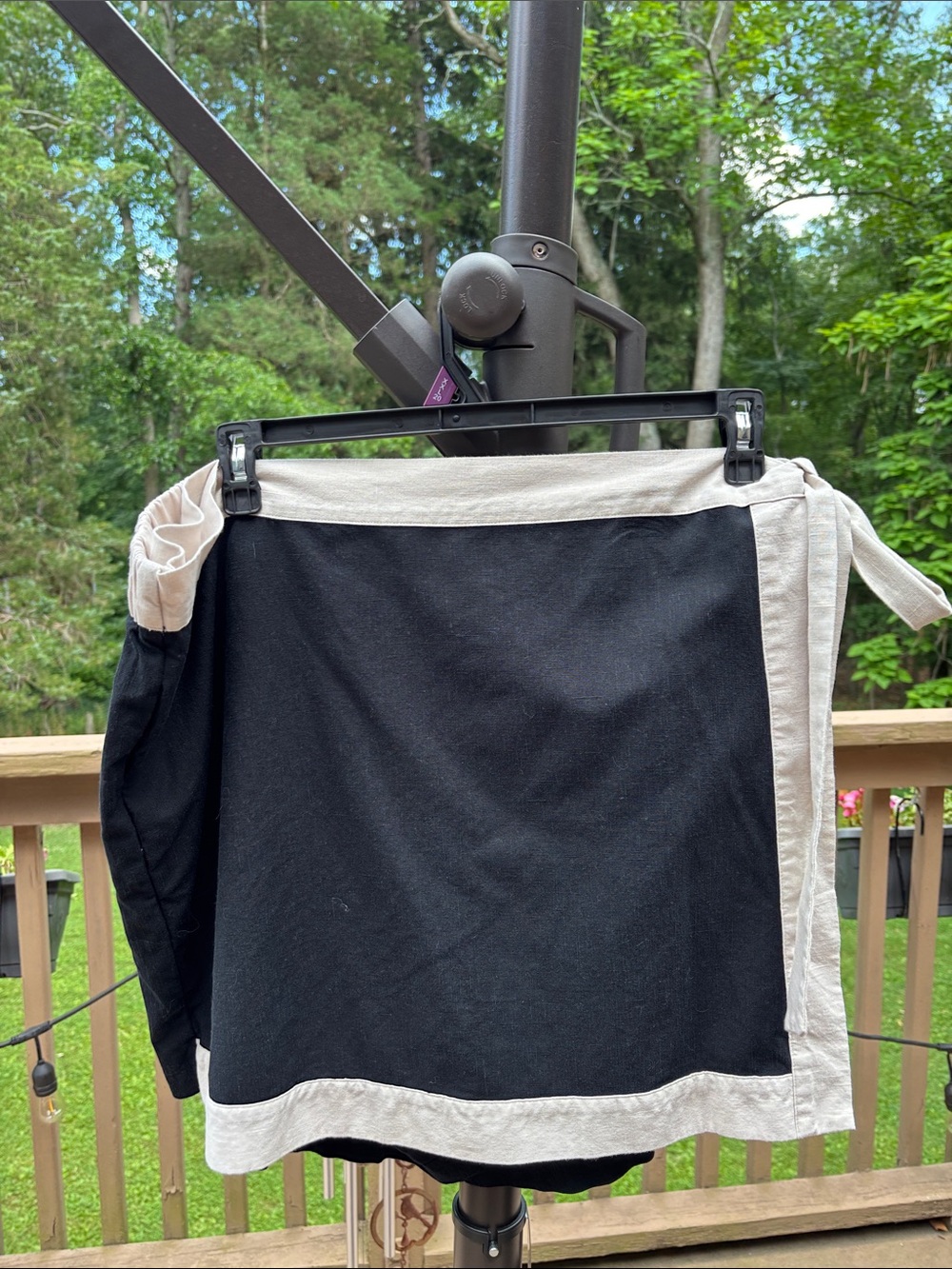 Black and Cream Wrap Skort
